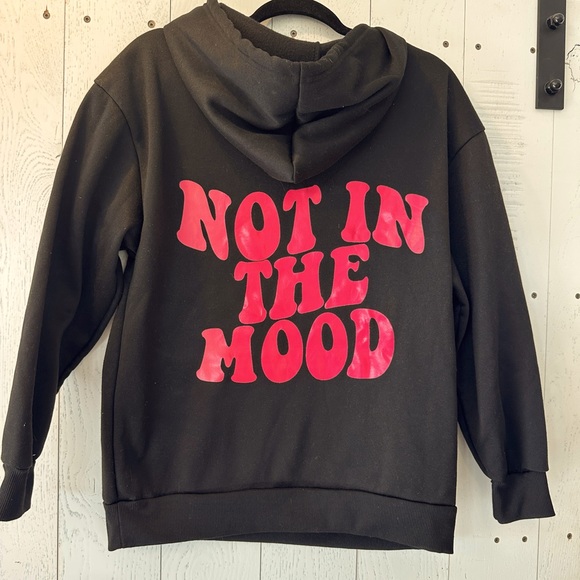 Tops - New Boutique Hoodie "not in the mood" Size Small